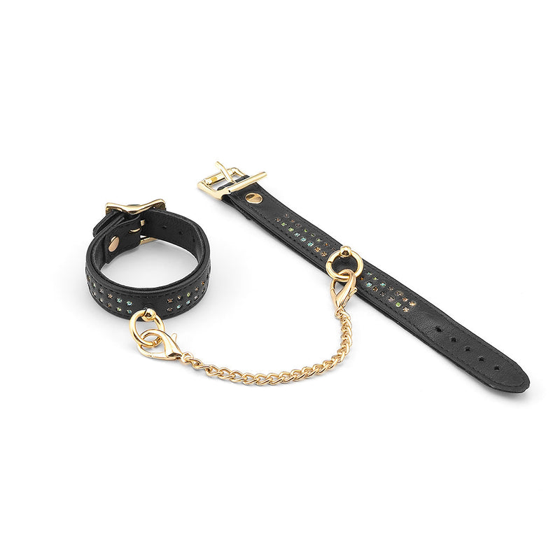Liebe Seele - Shining Girl - Esposas de cuero con pedrería - Diseño exclusivo y lujoso - Erotiekvoordeel.nl