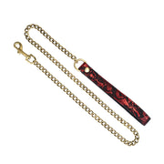 Liebe Seele - Victorian Garden Halsband mit Leine - Vegan - Schwarz/Rot-Erotiekvoordeel.nl