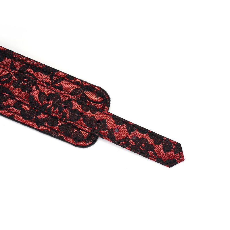 Liebe Seele - Victorian Garden Polsboeien - Handboeien - Vegan - Rood/Zwart-Erotiekvoordeel.nl