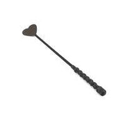 Liebe Seele - Wild Gent - Black-Brown Leather Riding Crop With Heart-Shaped Flap - Exclusive And Luxurious Design - Erotiekvoordeel.nl