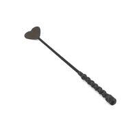 Liebe Seele - Wild Gent - Black-Brown Leather Riding Crop With Heart-Shaped Flap - Exclusive And Luxurious Design - Erotiekvoordeel.nl