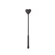 Liebe Seele - Wild Gent - Black-Brown Leather Riding Crop With Heart-Shaped Flap - Exclusive And Luxurious Design - Erotiekvoordeel.nl