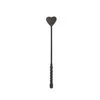 Liebe Seele - Wild Gent - Black-Brown Leather Riding Crop With Heart-Shaped Flap - Exclusive And Luxurious Design - Erotiekvoordeel.nl