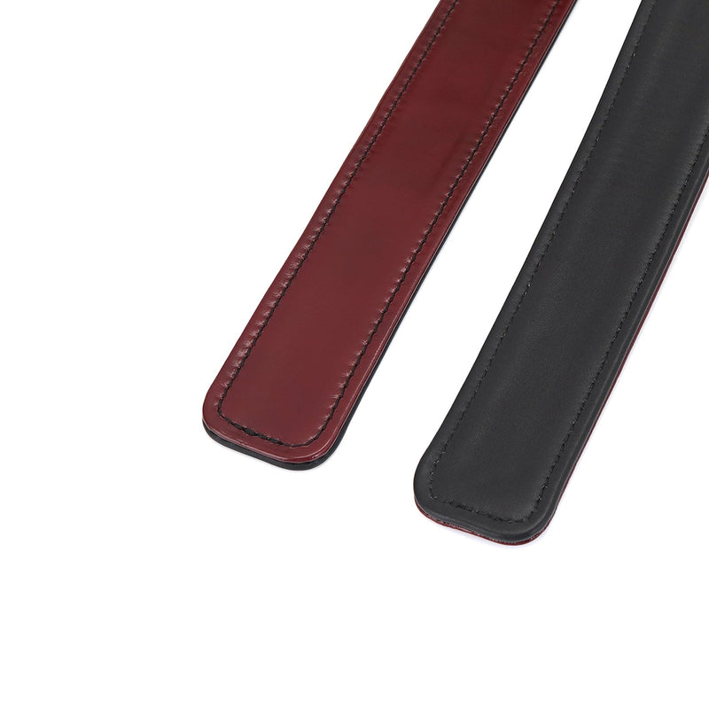 Liebe Seele - Wine Red - Leren Dijboeien Met Rosé Gouden hardware (2 maten beschikbaar) - exclusief En Luxe-Erotiekvoordeel.nl