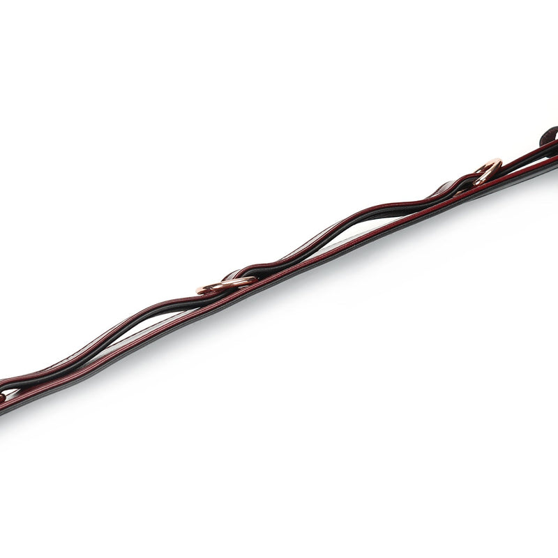 Liebe Seele - Wine Red - Leren Dijboeien Met Rosé Gouden hardware (2 maten beschikbaar) - exclusief En Luxe-Erotiekvoordeel.nl
