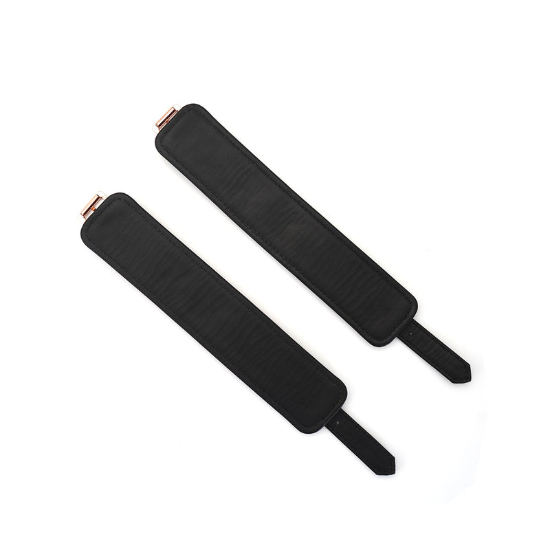 Liebe Seele - Wine Red - Leren Enkelboeien Met Rosé Gouden Ketting - exclusief En Luxe ontwerp - wijnrood-Erotiekvoordeel.nl