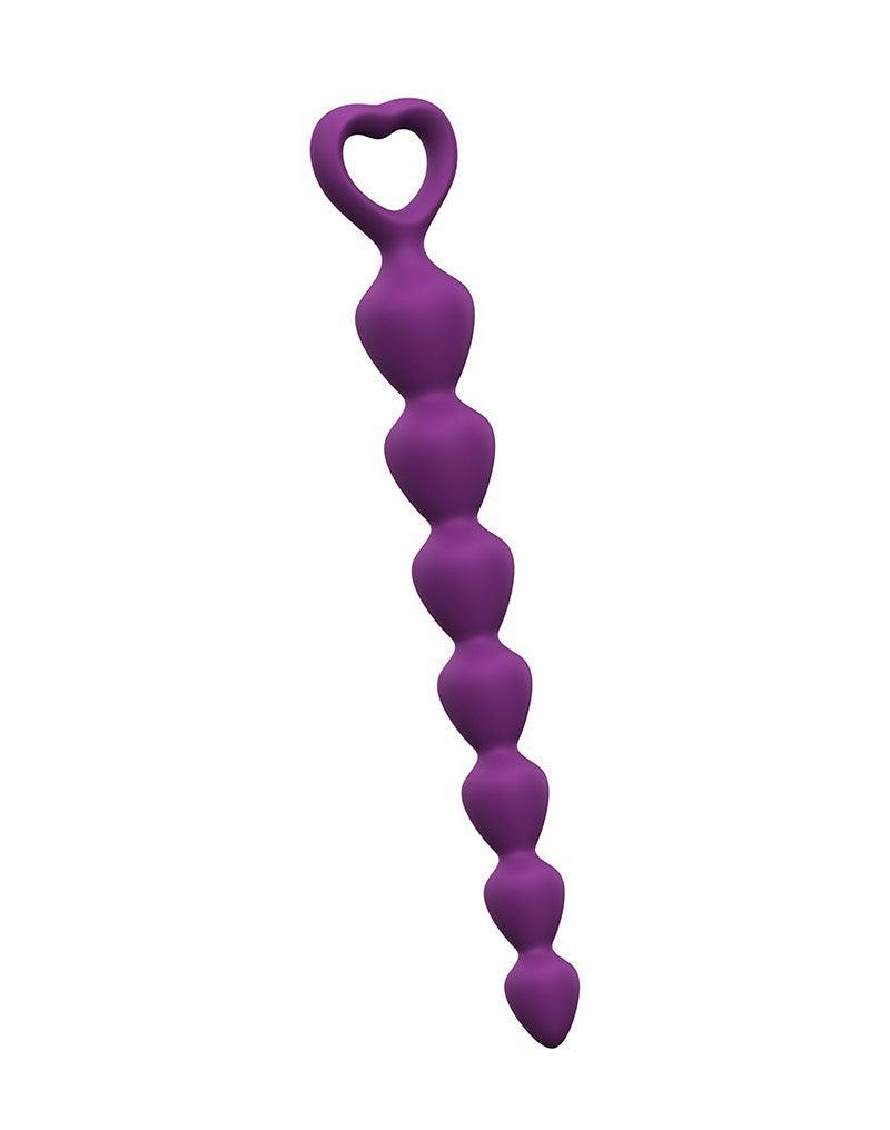 Love to Love - Bing Bang - Analkugeln mit herzförmigem Griff - Lila - Größe S - Erotiekvoordeel.nl