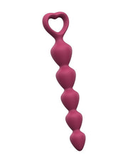 Love to Love - Bing Bang - Perles anales avec poignée en forme de cœur - Rose - Taille M-Erotiekvoordeel.nl