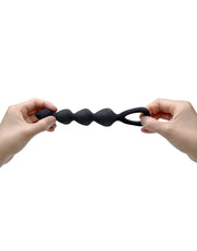 Love to Love - Bing Bang - Anal Beads With Heart-Shaped Handle - Black - Size L-Erotiekvoordeel.nl