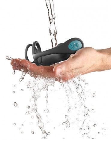 Love to Love - Double Game - Vibratore prostatico con anello fallico - Nero - Erotiekvoordeel.nl