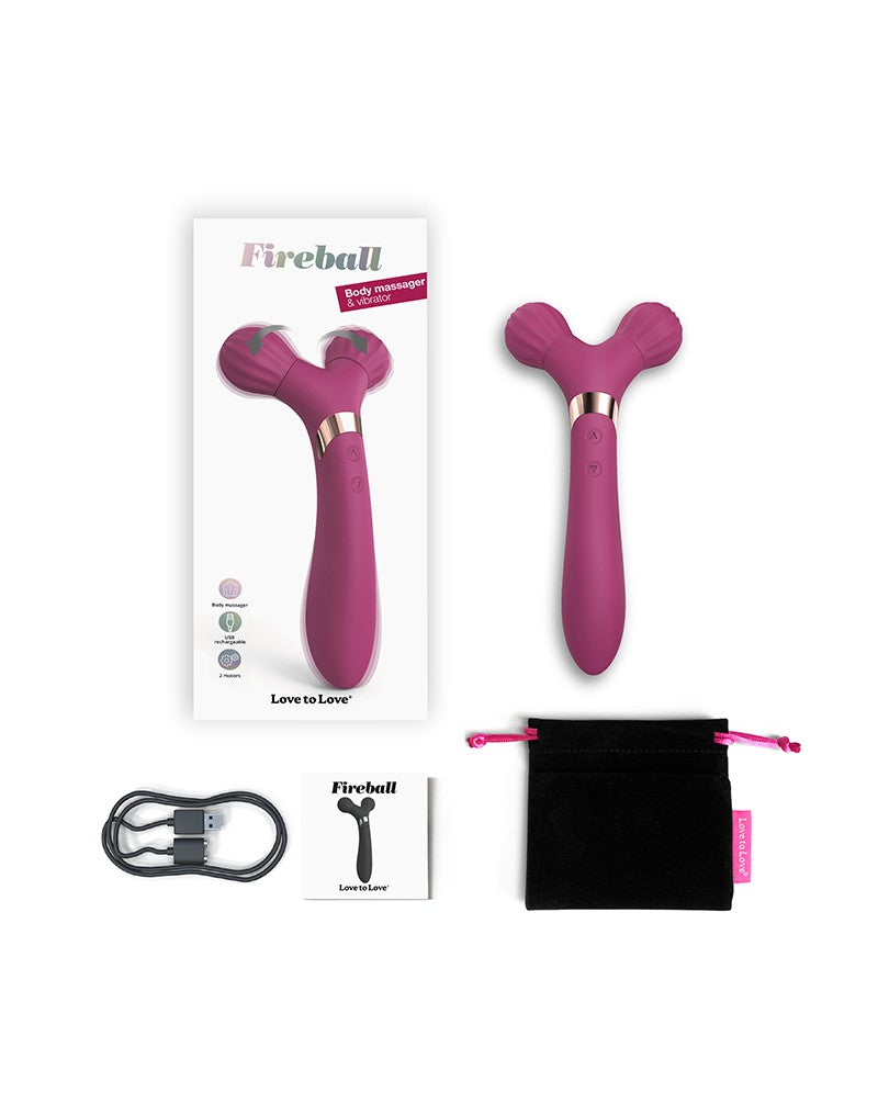 Love to Love - Fireball - Body Massager & Vibrator - plum pink-Erotiekvoordeel.nl