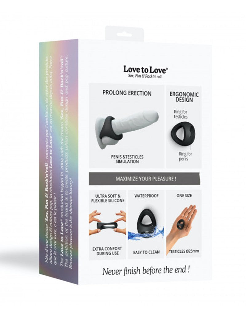 Love to Love - Flux Ring - Flexibele Cockring - Zwart-Erotiekvoordeel.nl