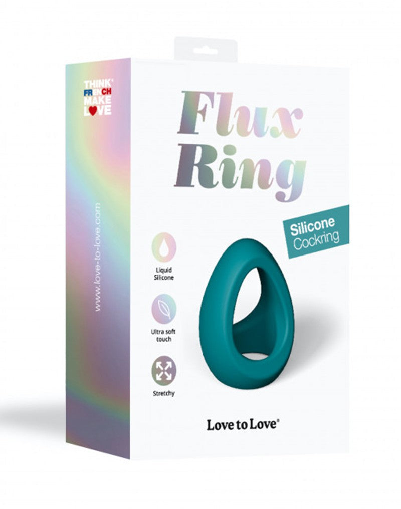 Love to Love - Flux Ring - Elastyczny pierścień erekcyjny - morska zieleń-Erotiekvoordeel.nl