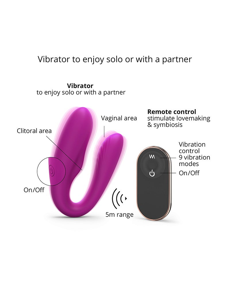 Love to Love - Match Up - Partner Vibrator Met Afstandsbediening - Dieproze-Erotiekvoordeel.nl