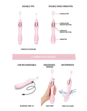 Love to Love - Ô Mega - Pinpoint Vibrator èn G-spot Vibrator - Roze-Erotiekvoordeel.nl