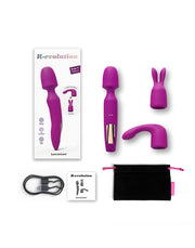 Love to Love - R-Evolution Stabvibrator-Set - 2 austauschbare Aufsätze - Rosa - Erotiekvoordeel.nl