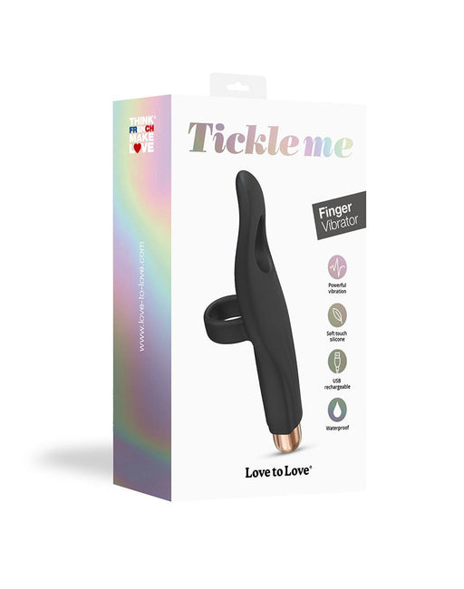 Love to Love - Vibrating Tickle Me - Vinger Vibrator - Zwart-Erotiekvoordeel.nl