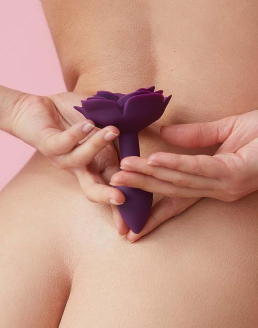 Love to Love - Open Roos Buttplug - Maat S - Paars-Erotiekvoordeel.nl
