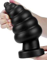 LoveToy - Anal Cracker - King Size Vibrating Butt Plug - 18 cm - Black-Erotiekvoordeel.nl