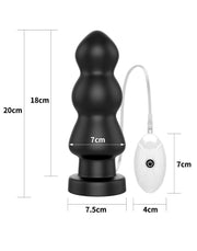 LoveToy - Anal Rigger - King Size Vibrating Butt Plug 20 cm - Black-Erotiekvoordeel.nl