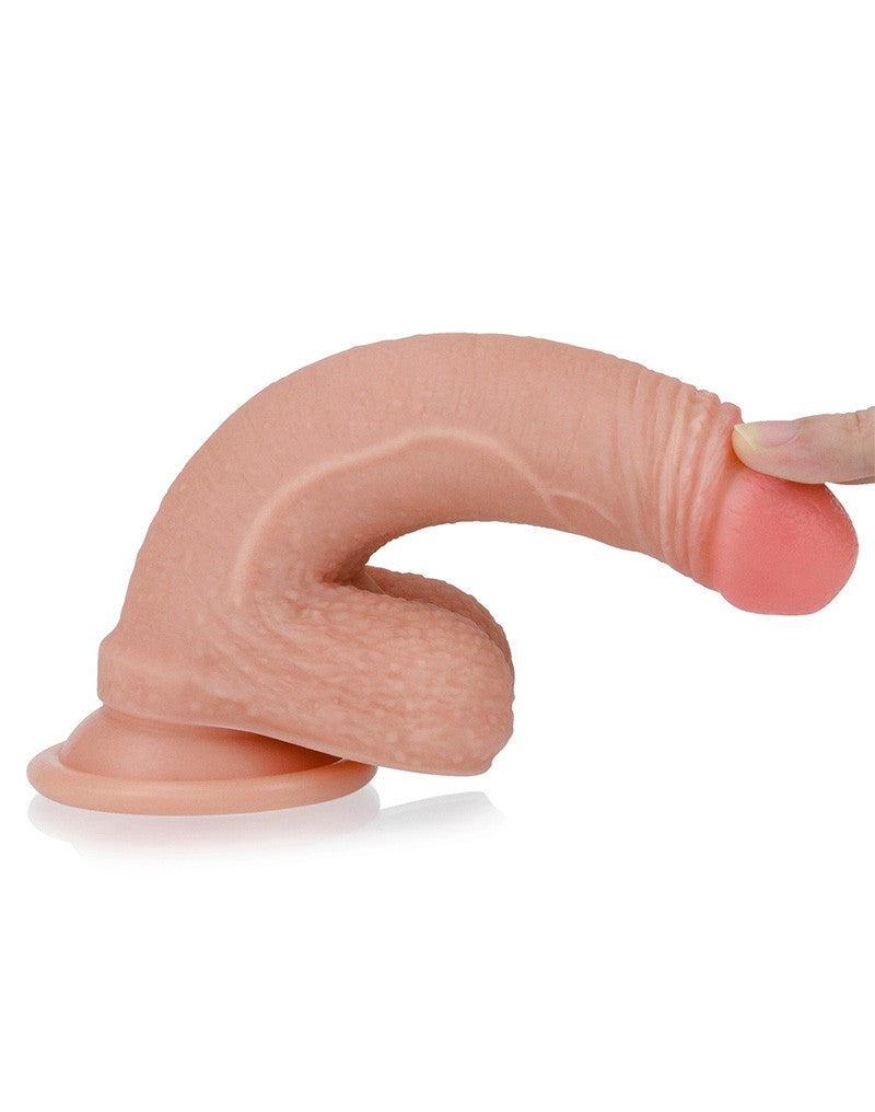 LoveToy - Dubbellaagse Dildo - 18 cm - Lichte Huidskleur-Erotiekvoordeel.nl