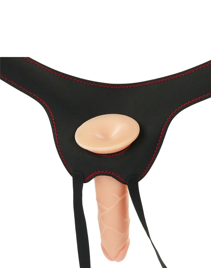 LoveToy - Set de arnés fácil con consolador - 19 cm - Color piel claro - Erotiekvoordeel.nl