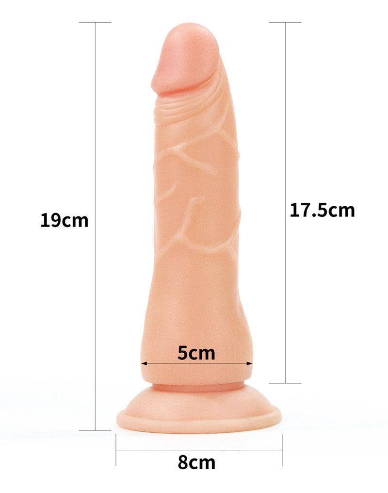 LoveToy - Set de arnés fácil con consolador - 19 cm - Color piel claro - Erotiekvoordeel.nl