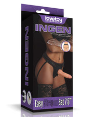 LoveToy - Set de arnés fácil con consolador - 19 cm - Color piel claro - Erotiekvoordeel.nl
