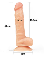 LoveToy - Easy Strap-on Set with Dildo - 19 cm with Scrotum - Light Skin Tone-Erotiekvoordeel.nl