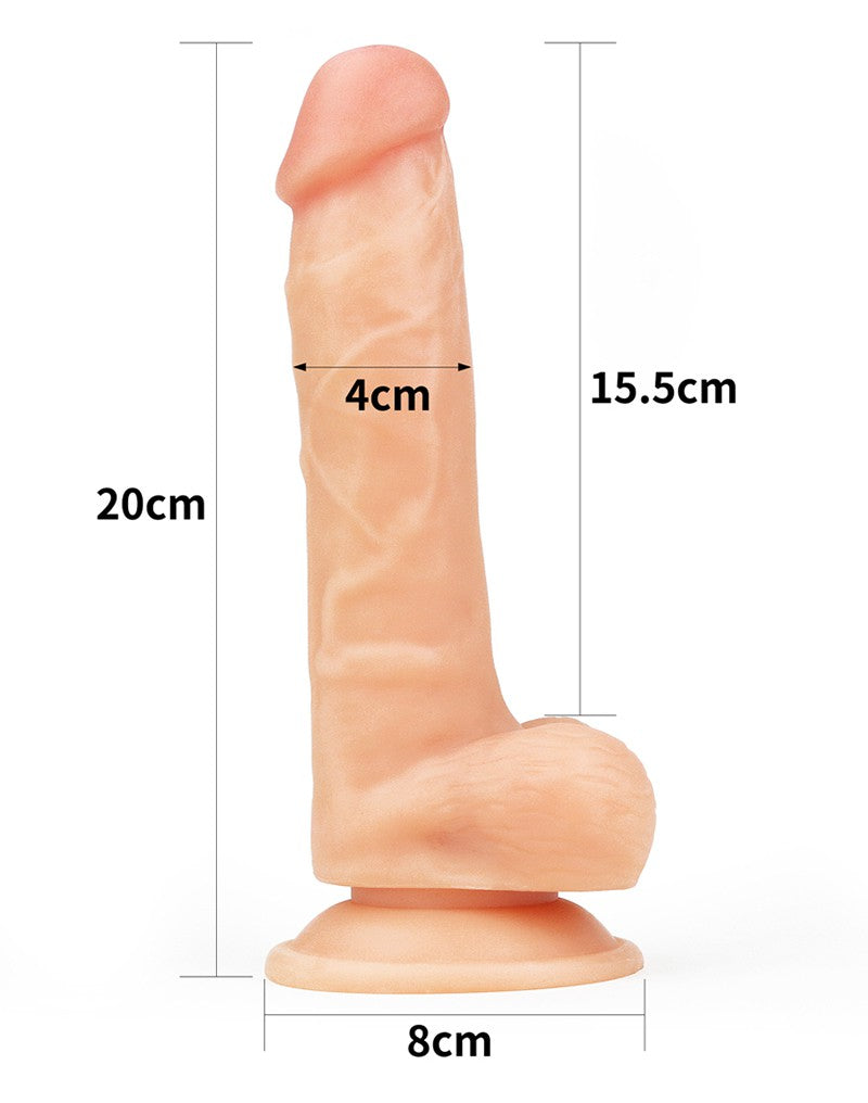 LoveToy - Easy Strap-on Set with Dildo - 19 cm with Scrotum - Light Skin Tone-Erotiekvoordeel.nl