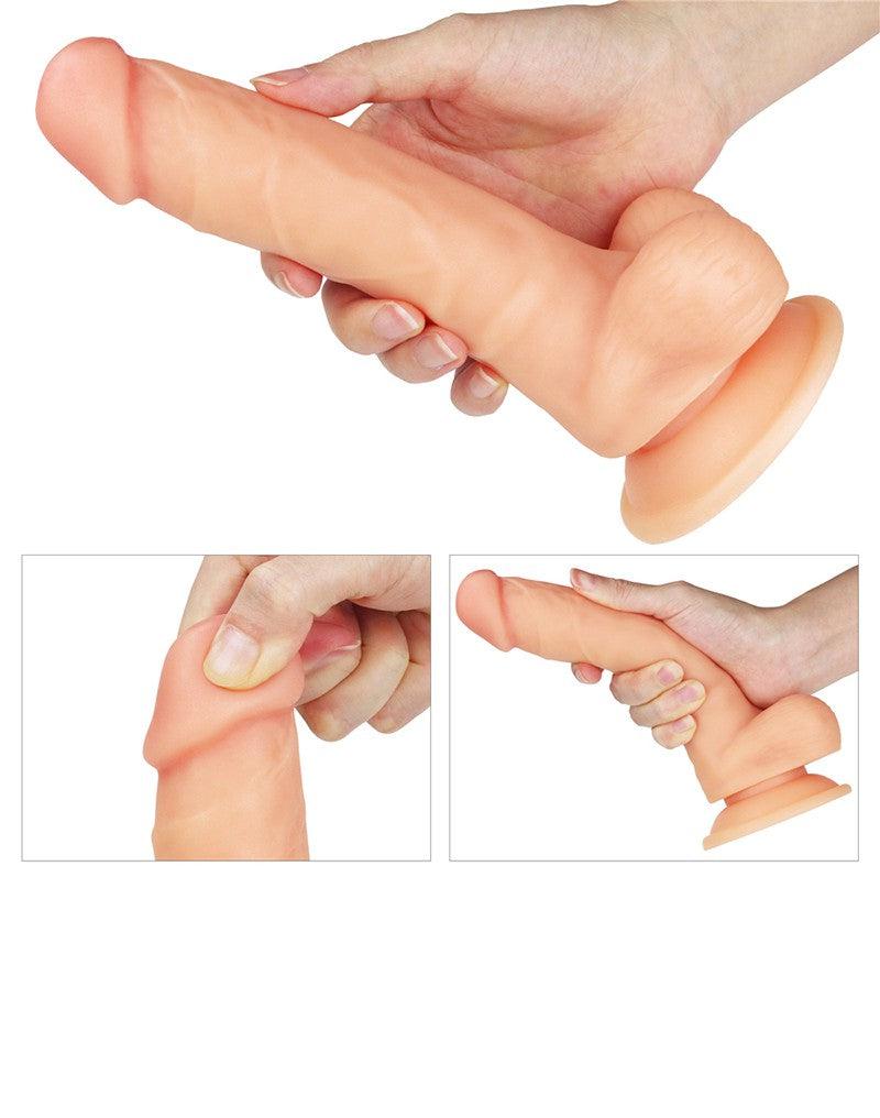 LoveToy - Easy Strap-On Set with Dildo - 19 cm with Scrotum - Light Skin Tone-Erotiekvoordeel.nl