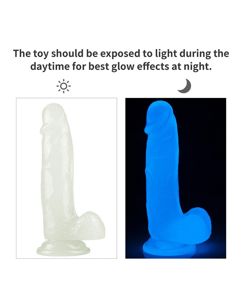 LoveToy - Lumino Play - Dildo - 19 cm - Glow In The Dark - Erotiekvoordeel.nl