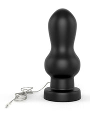 LoveToy - Rammer - King Size Vibrating Butt Plug - 18 cm - Black-Erotiekvoordeel.nl