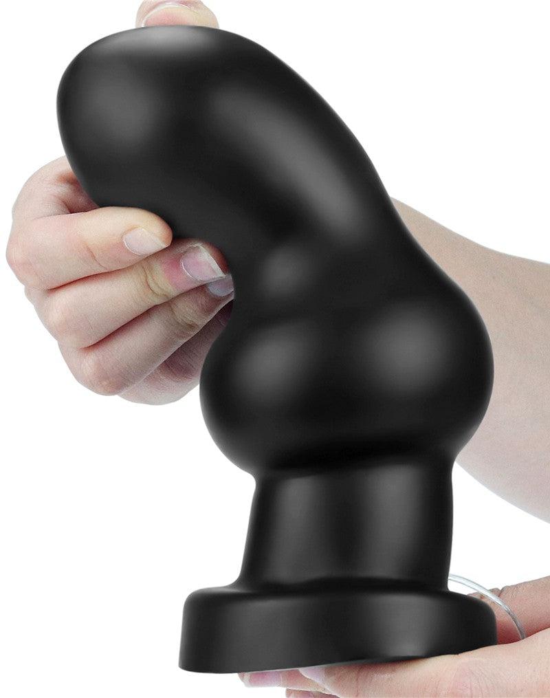 LoveToy - Rammer - King Size Vibrating Butt Plug - 18 cm - Black-Erotiekvoordeel.nl