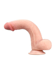 LoveToy - dildo z przesuwaną skórą - długość 23 cm - jasny kolor skóry-Erotiekvoordeel.nl