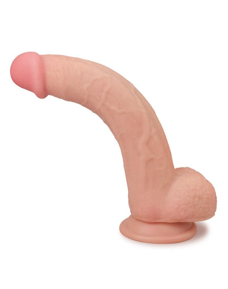 LoveToy - dildo ze ślizgającą się skórką - długość 24 cm - jasny kolor skóry-Erotiekvoordeel.nl