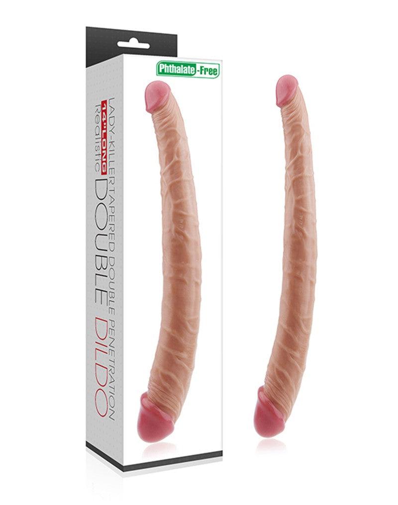 LoveToy - Dubbele Dildo XXL Lady Killer - PVC - 36 cm lang-Erotiekvoordeel.nl