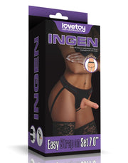 LoveToy - Easy Strap-on Set Met Dildo - 18 cm - Lichte Huidskleur-Erotiekvoordeel.nl