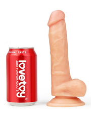 LoveToy - Easy Strap-on Set Met Dildo - 19 cm Met Balzak - Lichte Huidskleur-Erotiekvoordeel.nl