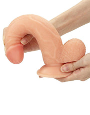 LoveToy - Easy Strap-on Set Met Dildo - 21,5 cm Met Balzak - Lichte Huidskleur-Erotiekvoordeel.nl