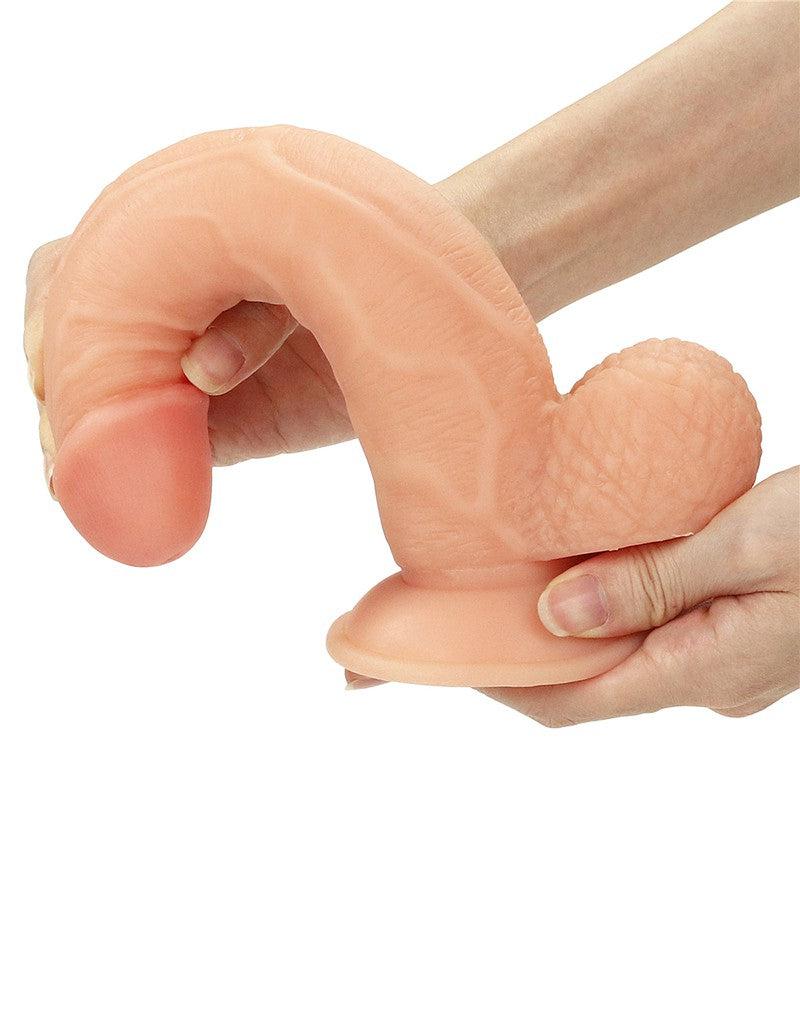 LoveToy - Easy Strap-on Set Met Dildo - 21,5 cm Met Balzak - Lichte Huidskleur-Erotiekvoordeel.nl