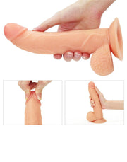 LoveToy - Easy Strap-on Set Met Dildo - 21,5 cm Met Balzak - Lichte Huidskleur-Erotiekvoordeel.nl