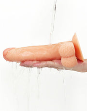 LoveToy - Easy Strap-on Set Met Dildo - 21,5 cm Met Balzak - Lichte Huidskleur-Erotiekvoordeel.nl