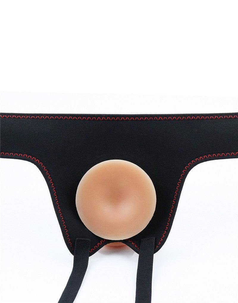 LoveToy - Easy Strap-on Set Met Dildo - 21,5 cm Met Balzak - Lichte Huidskleur-Erotiekvoordeel.nl