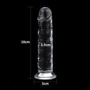 LoveToy - Flawless - Dildo - 18 x 3,5 cm - Transparant-Erotiekvoordeel.nl