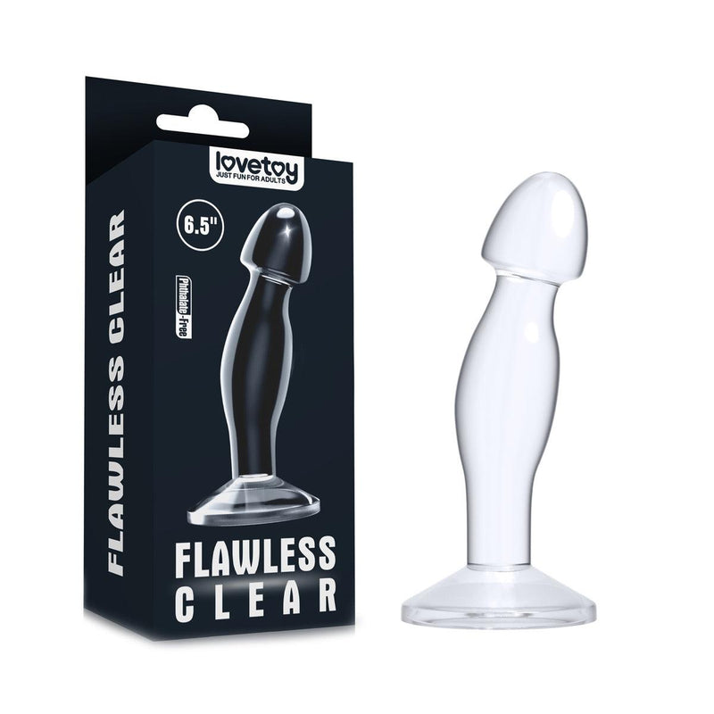 LoveToy - Flawless - Transparante Prostaat Plug - 16.5 cm-Erotiekvoordeel.nl