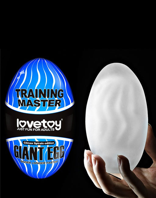 Lovetoy - Giant Egg Masturbator Ei - Blauw-Erotiekvoordeel.nl