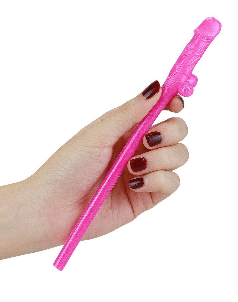 LoveToy - Herbruikbare Piemel Drinkrietjes - Multicolour-Erotiekvoordeel.nl