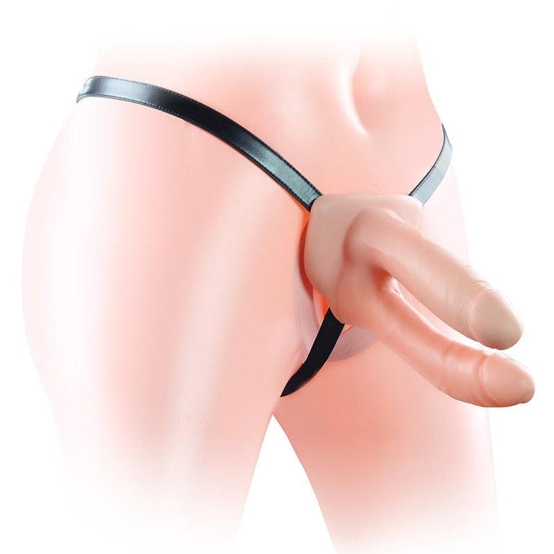 LoveToy - Holle Dubbele Penetratie Strap-on 15 cm-Erotiekvoordeel.nl