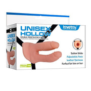 LoveToy - Holle Dubbele Penetratie Strap-on 15 cm-Erotiekvoordeel.nl